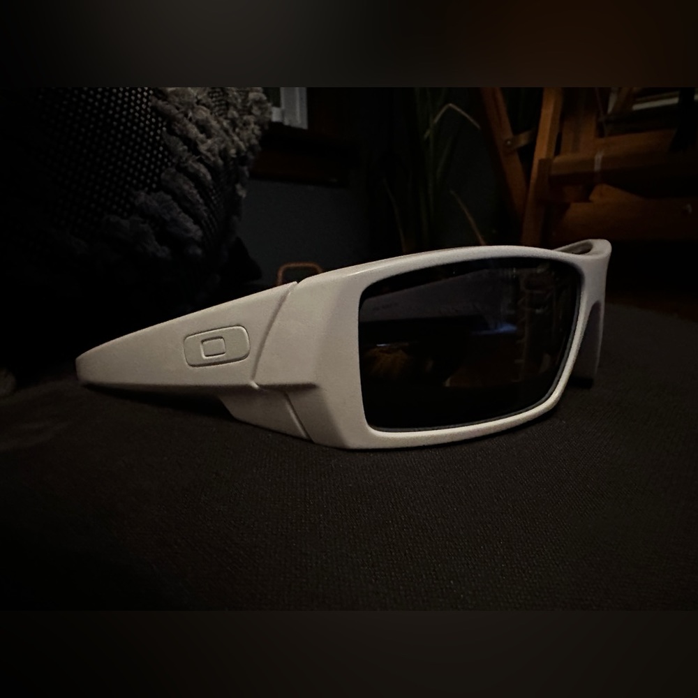 Oakleys Gascan white sunglasses